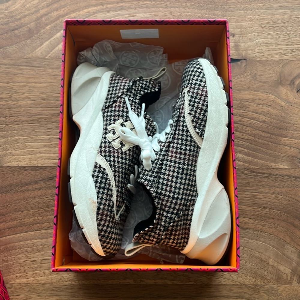 Tory Burch Herringbone Good Luck Trainer